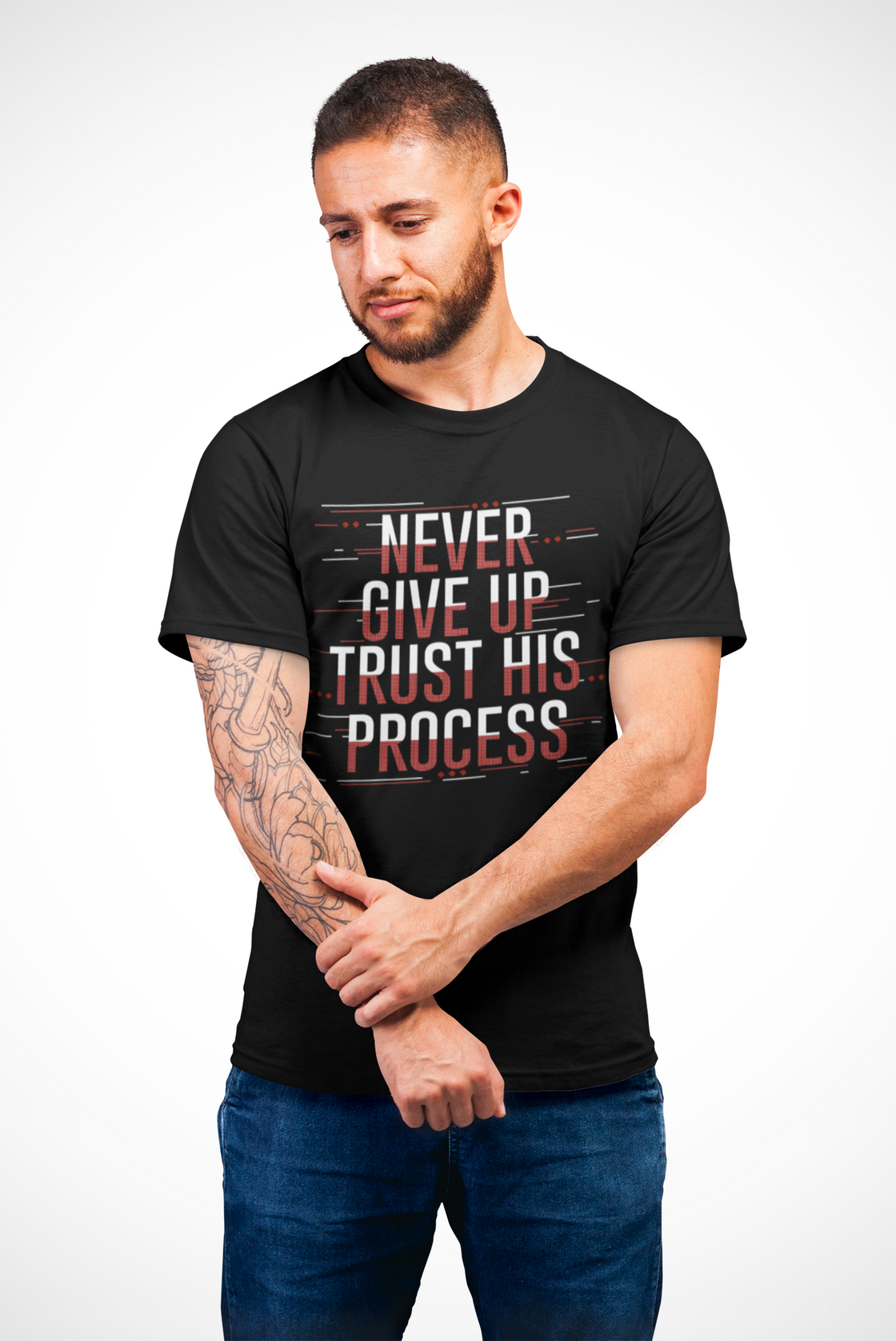 Trust His Process - Black Tee For You | Livnchrist