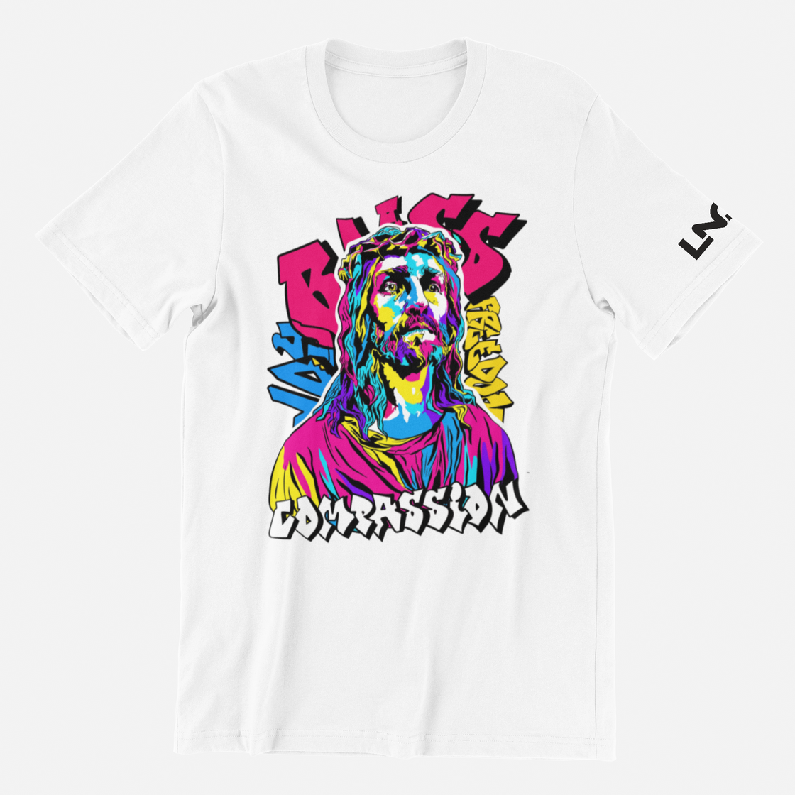 Jesus Graffiti Tee - White T Shirt For Men's and Women's | Livnchrist 