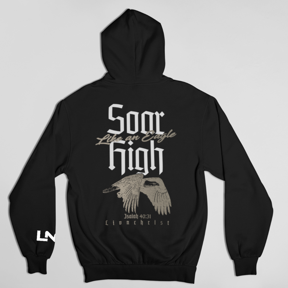 Soar High Hoodie back-Black